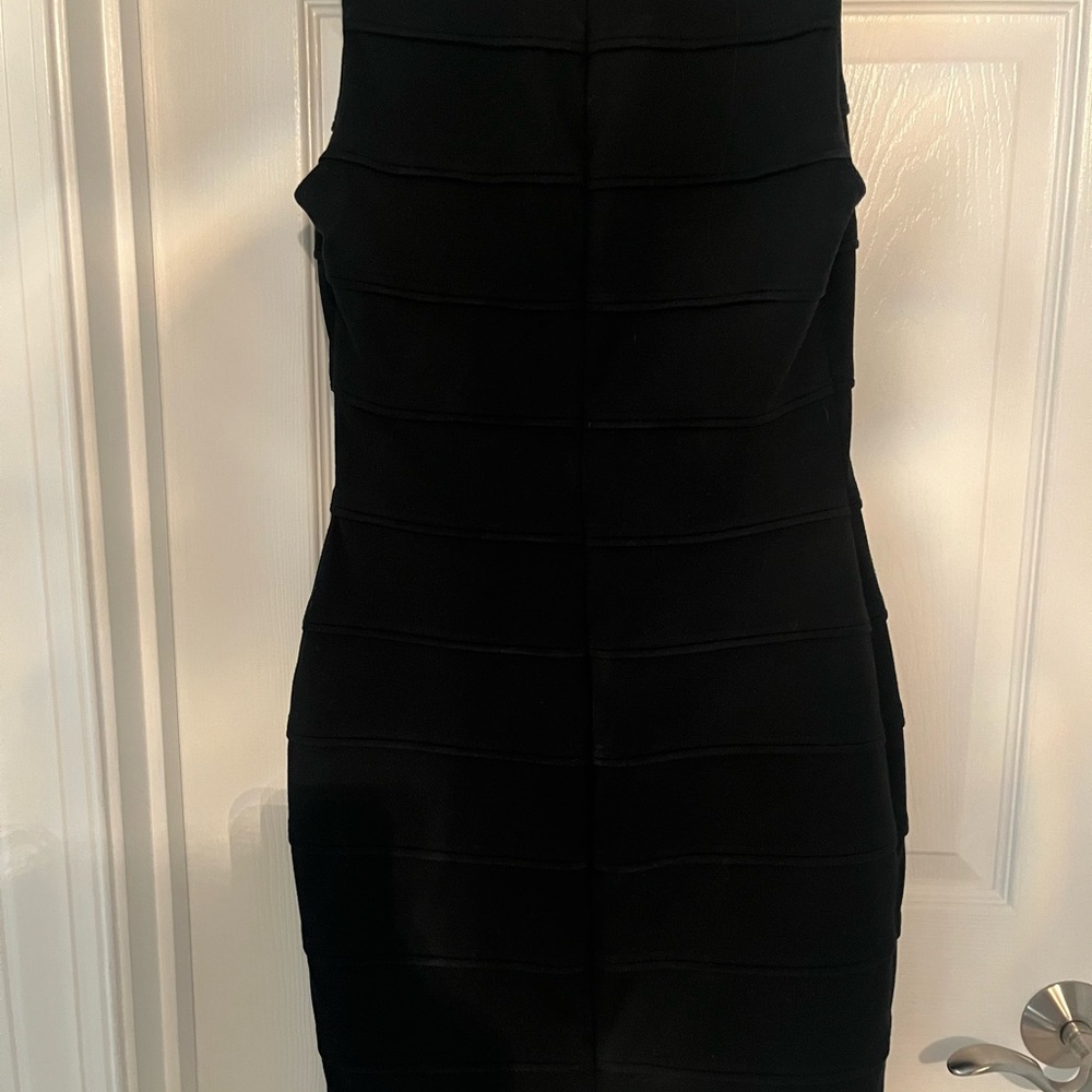 Calvin Klein Black Bodycon Halter Mini Dress